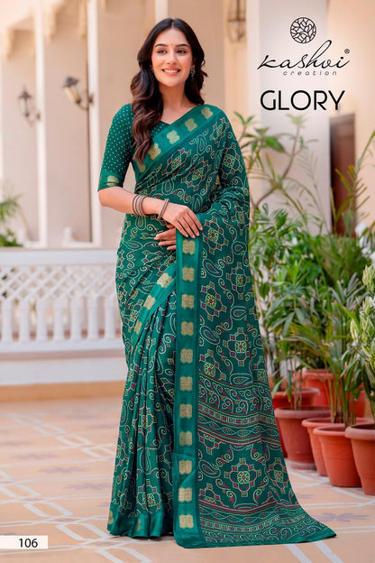 Glory Kashvi Creation Georgette Sarees Wholesale Rate