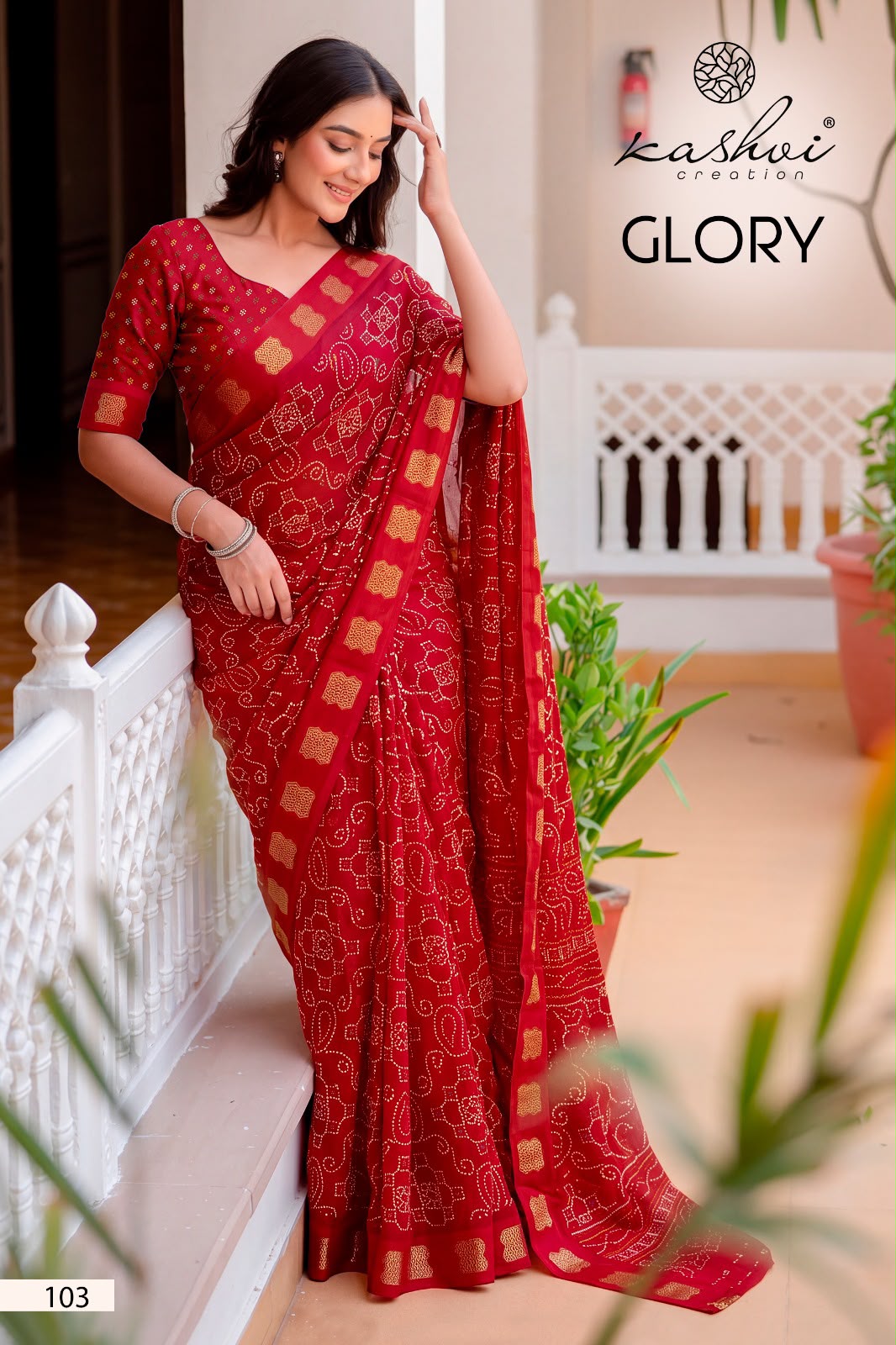 Glory Kashvi Creation Georgette Sarees Wholesale Rate