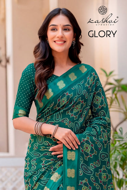 Glory Kashvi Creation Georgette Sarees Wholesale Rate