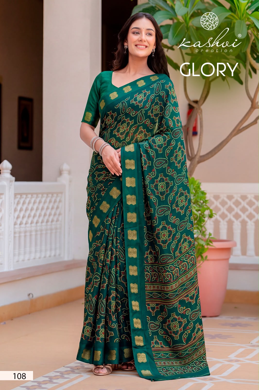 Glory Kashvi Creation Georgette Sarees Wholesale Rate