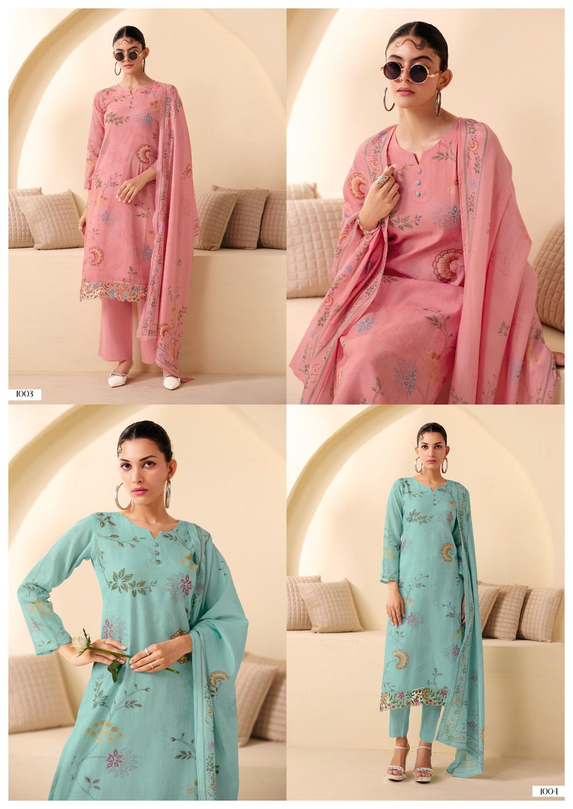 Glory Rang Fashion Mal Chanderi Pant Style Suits Exporter India
