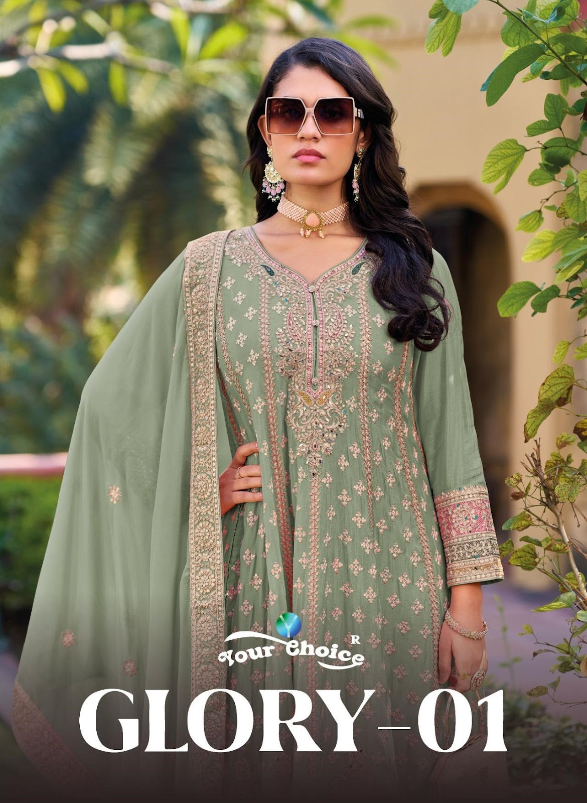 Glory Vol 1 Your Choice Chinnon Pakistani Readymade Suits Wholesaler