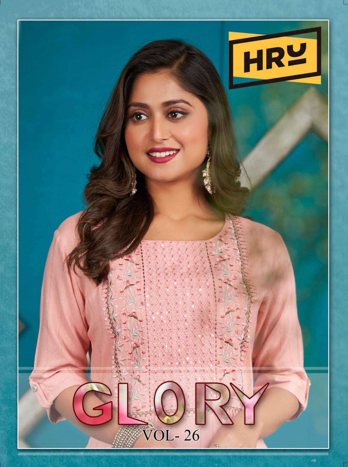 Glory Vol 26 Hru Viscose Anarkali Kurtis Supplier Ahmedabad