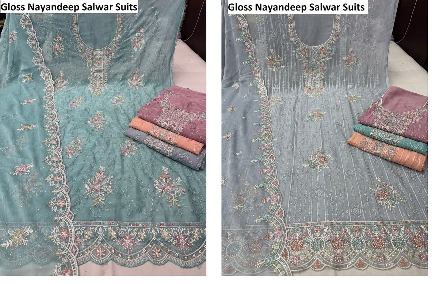 Gloss Nayandeep Organza Salwar Suits Wholesaler
