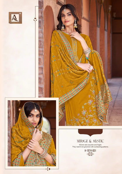 Glossy Touch Edition 4 Alok Pure Zam Karachi Salwar Suits Manufacturer Gujarat