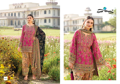 Glossy Your Choice Chinnon Pakistani Readymade Suits Wholesaler Ahmedabad