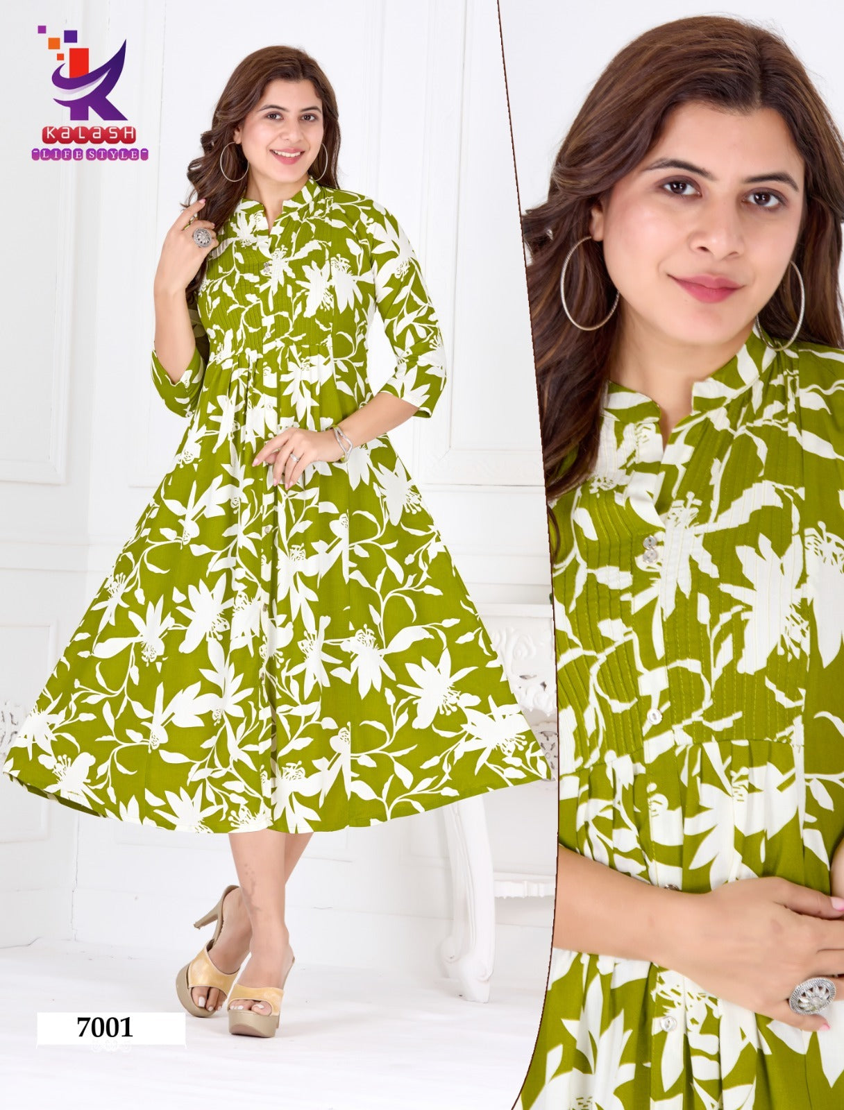 Glow Charm Mlm Kalash Lifestyle Rayon 17Kg Anarkali Kurtis Supplier Ahmedabad