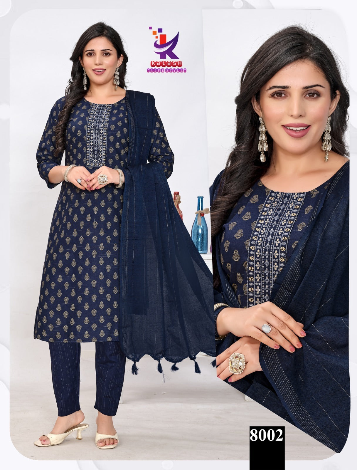 Glow Getter 7 Mlm Kalash Lifestyle Slub Readymade Cotton Pant Suits Exporter