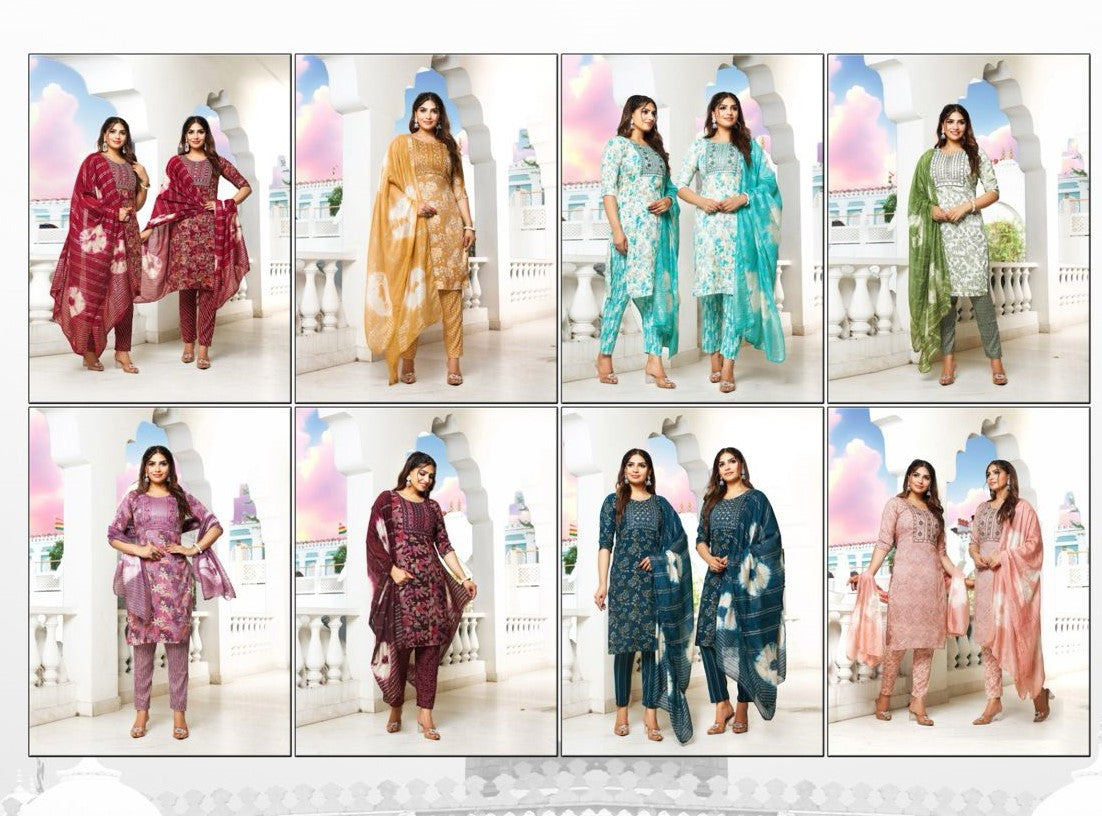 Glow Vol 1 Hadippa Two Tone Rayon Readymade Pant Style Suits Exporter Gujarat