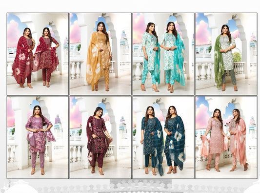 Glow Vol 1 Hadippa Two Tone Rayon Readymade Pant Style Suits Exporter Gujarat