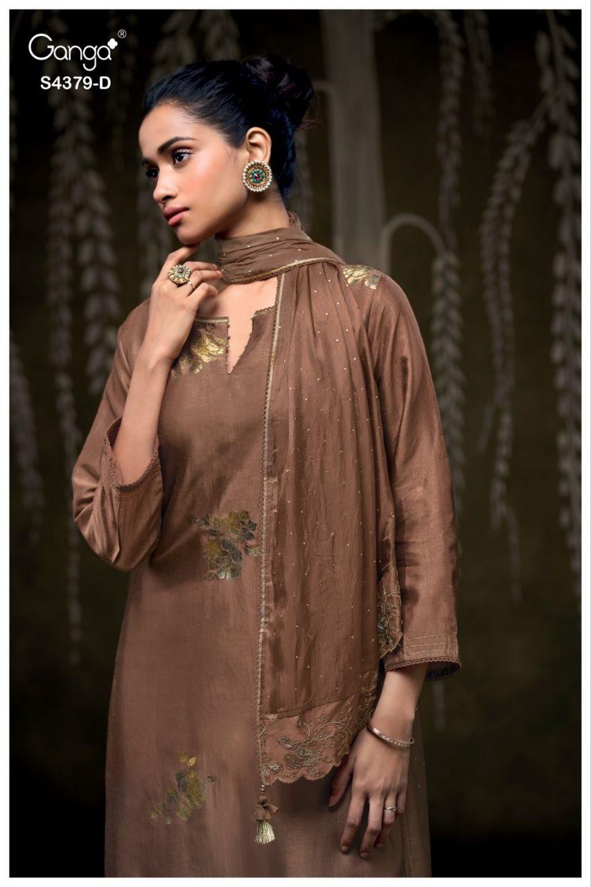 Glyna 4379 Ganga Pure Bemberg Plazzo Style Suits Wholesale Price