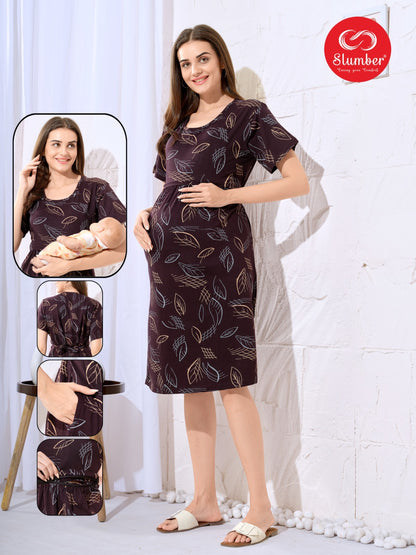 Gm001 Short Slumber Hosiery Sinker Feeding Night Gown Wholesale Rate