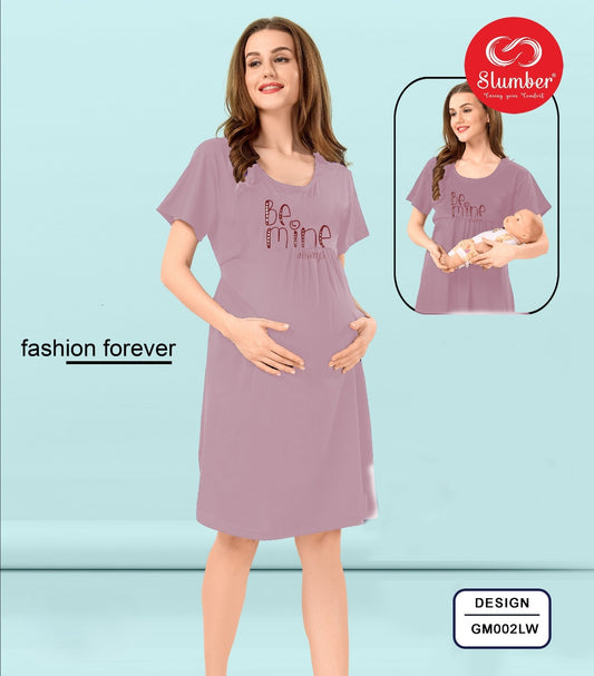Gm002 New Colours Slumber Cotton Feeding Night Gown Manufacturer Gujarat