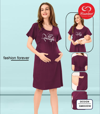 Gm002 New Colours Slumber Cotton Feeding Night Gown Manufacturer Gujarat
