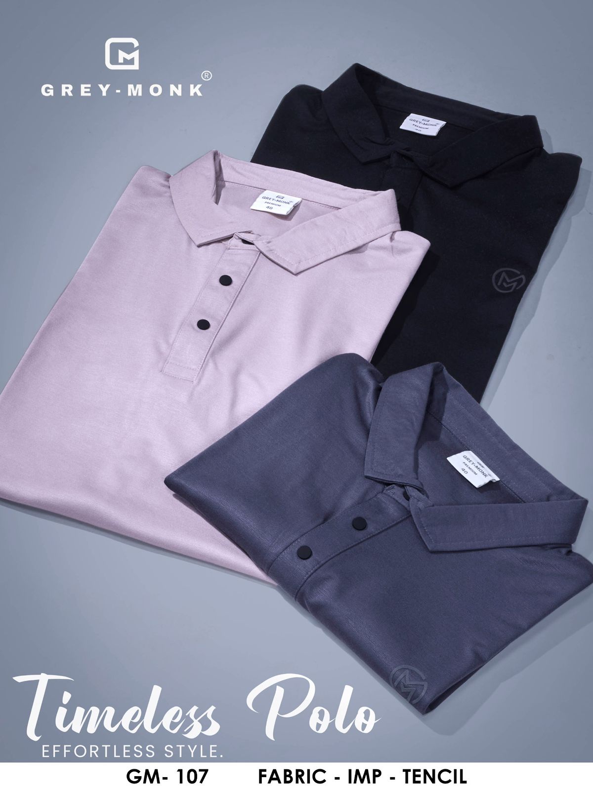 Gm 107 Grey Monk Imported Tencil Mens Tshirts Wholesale Price