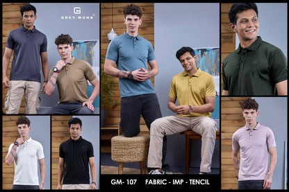 Gm 107 Grey Monk Imported Tencil Mens Tshirts Wholesale Price