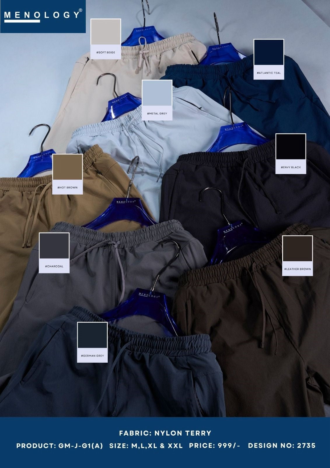 Gm J G1 A Dn 2735 Menology Nylon Mens Track Pants Wholesale Price