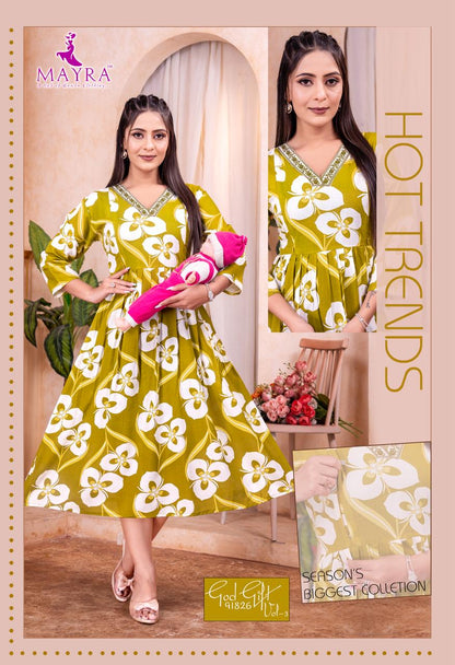God Gift Vol 3 Mayra Reyon Feeding Kurtis Supplier India