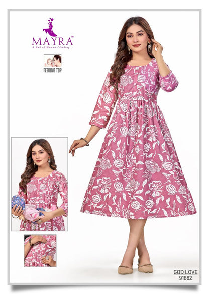 God Love Mayra Cotton Feeding Kurtis Wholesale Price