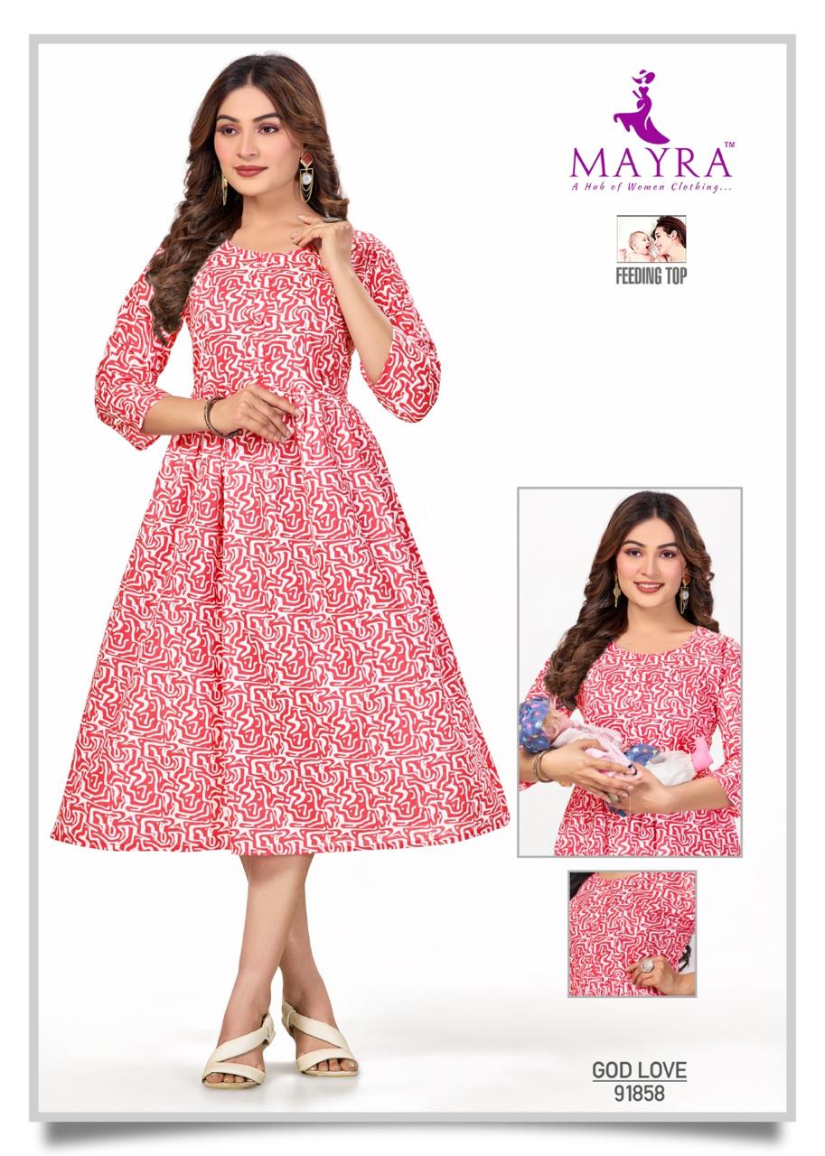 God Love Mayra Cotton Feeding Kurtis Wholesale Price