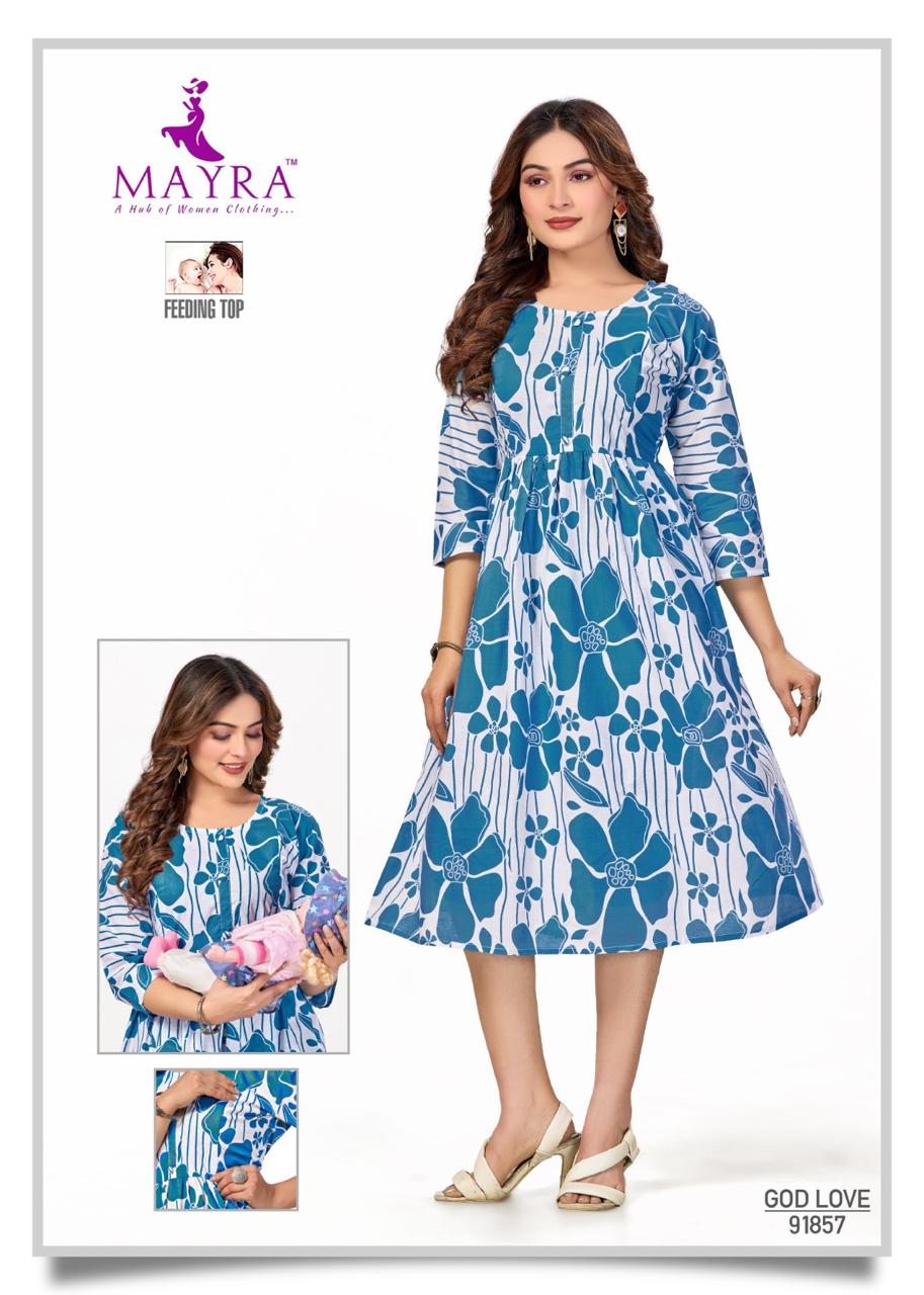 God Love Mayra Cotton Feeding Kurtis Wholesale Price