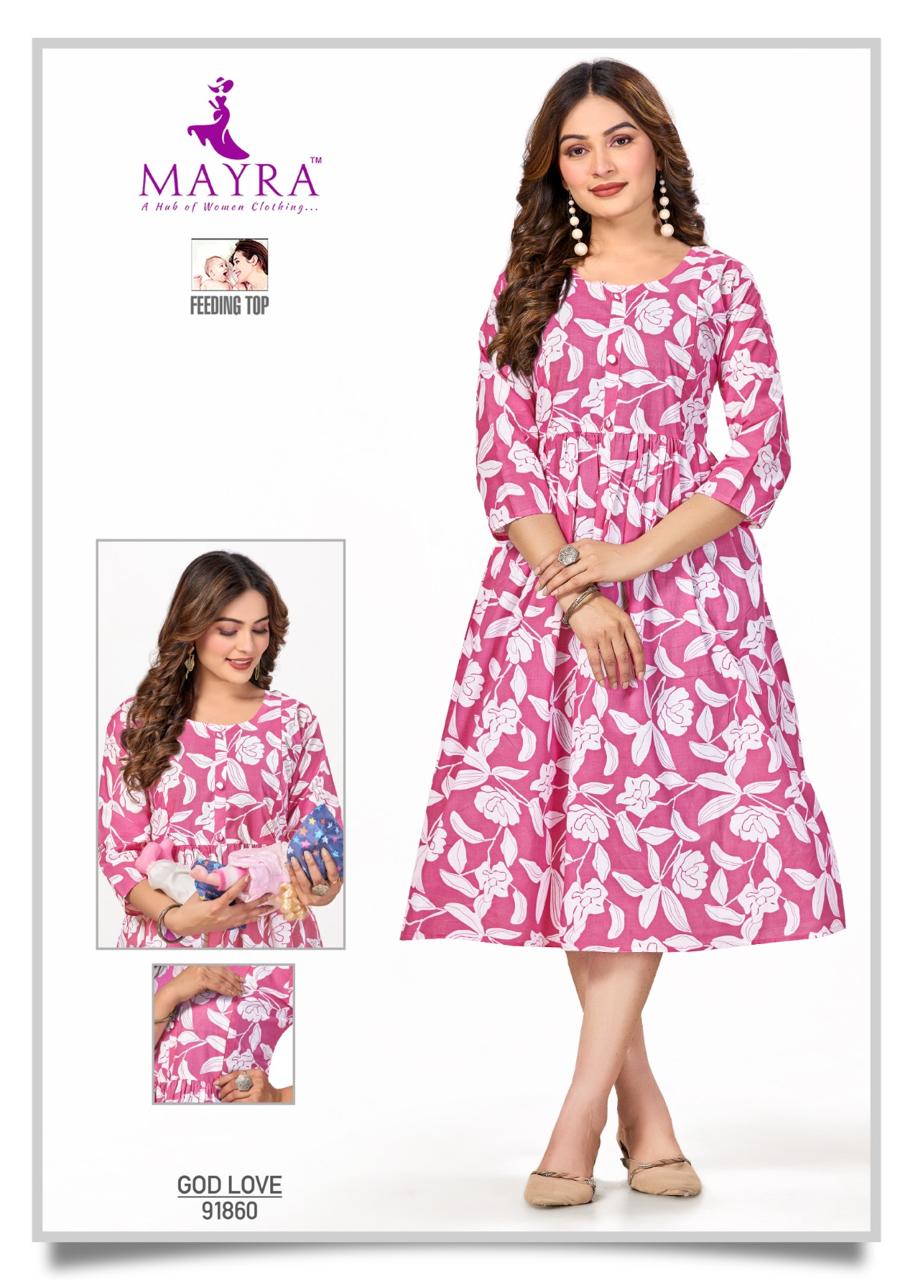 God Love Mayra Cotton Feeding Kurtis Wholesale Price