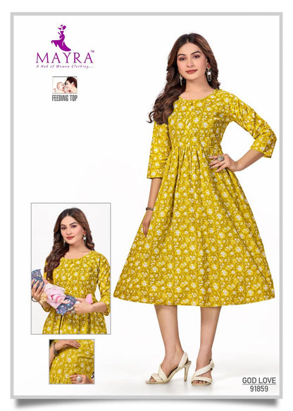 God Love Mayra Cotton Feeding Kurtis Wholesale Price