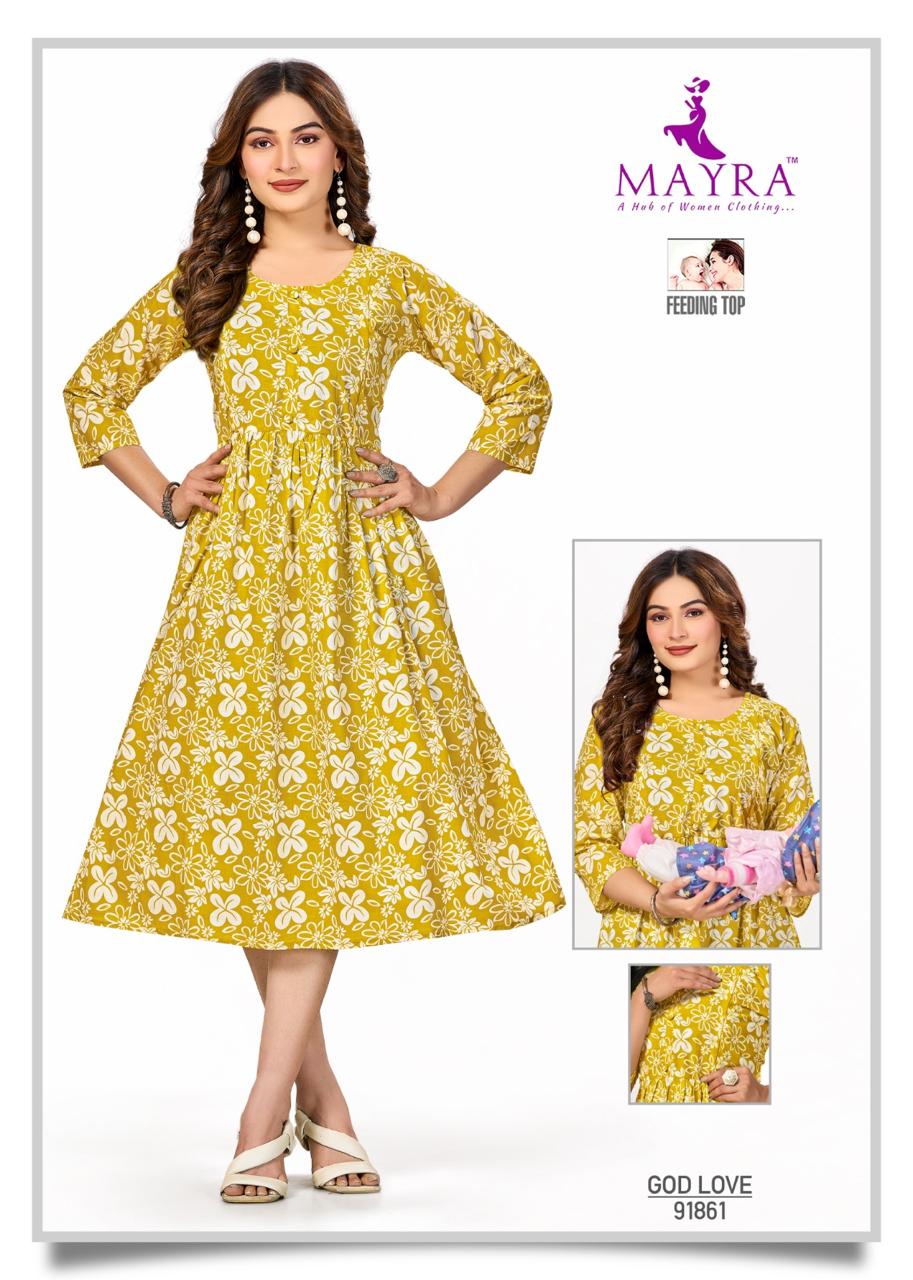 God Love Mayra Cotton Feeding Kurtis Wholesale Price