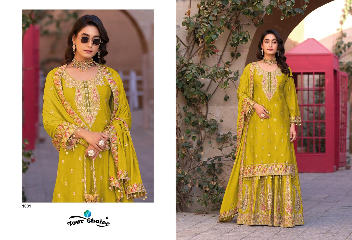 Gold 1 Your Choice Chinon Pakistani Readymade Suits Manufacturer Gujarat