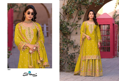 Gold 1 Your Choice Chinon Pakistani Readymade Suits Manufacturer Gujarat