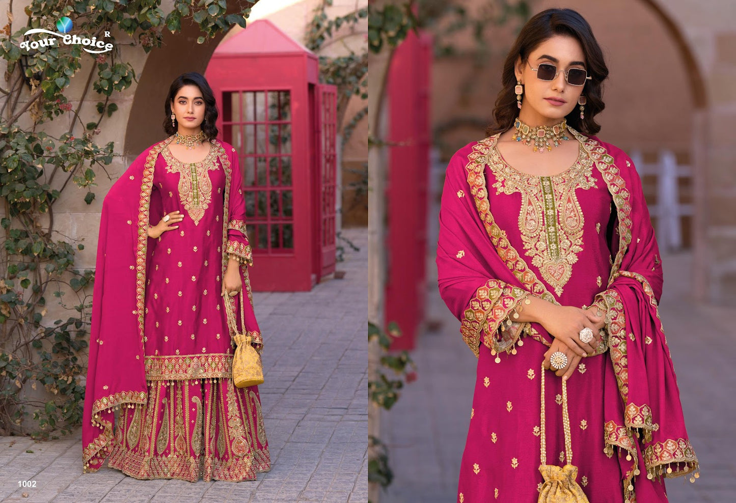 Gold 1 Your Choice Chinon Pakistani Readymade Suits Manufacturer Gujarat