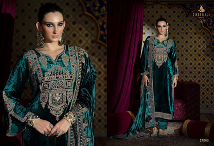 Gold Dust Cinderella Velvet Suits Exporter Gujarat