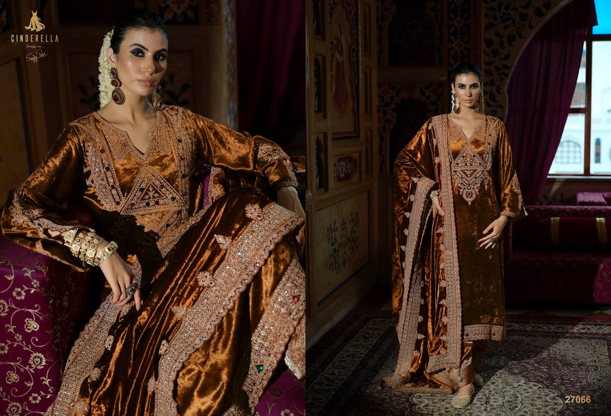 Gold Dust Cinderella Velvet Suits Exporter Gujarat