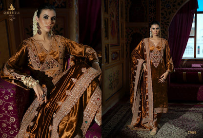 Gold Dust Cinderella Velvet Suits Exporter Gujarat