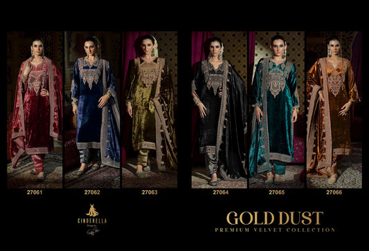 Gold Dust Cinderella Velvet Suits Exporter Gujarat