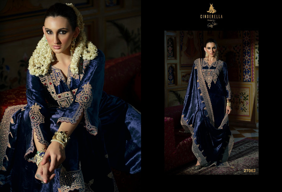 Gold Dust Cinderella Velvet Suits Exporter Gujarat