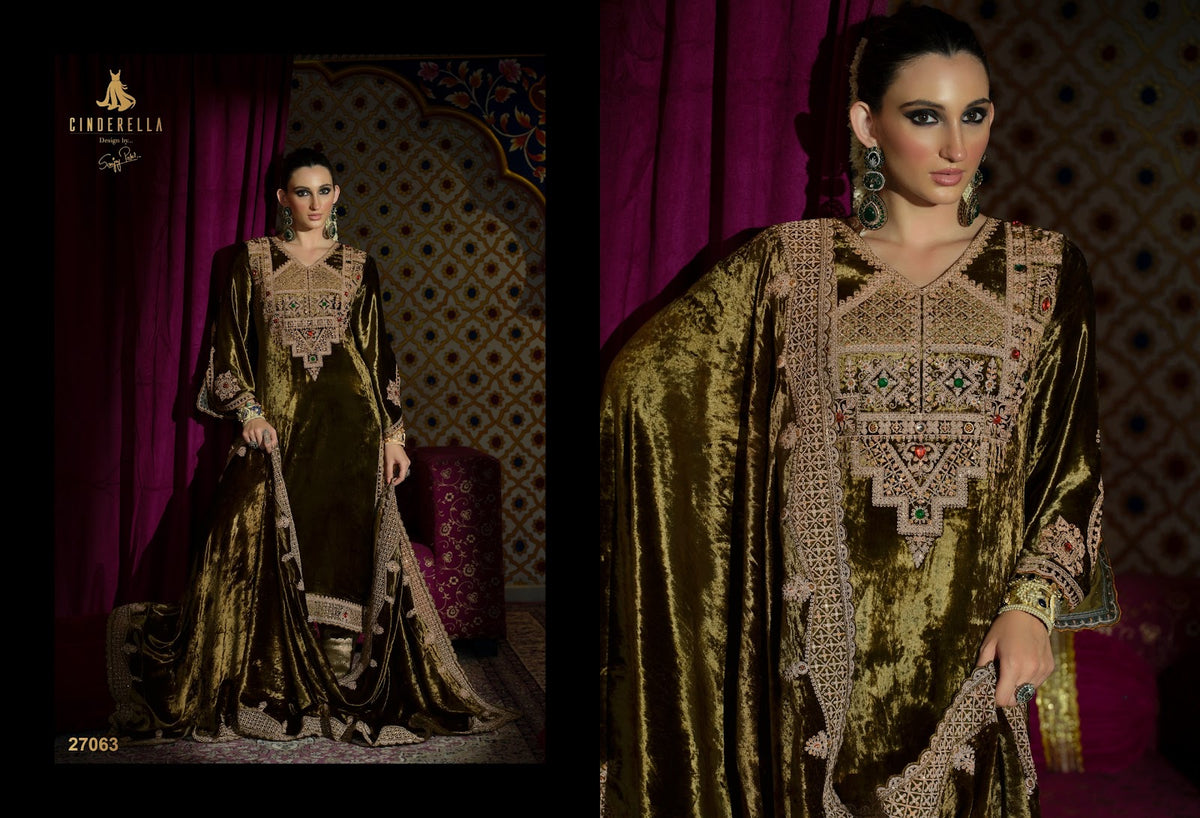 Gold Dust Cinderella Velvet Suits Exporter Gujarat