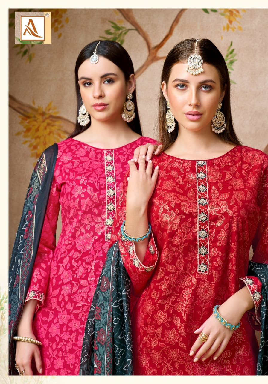 Gold Mine Alok Cambric Cotton Karachi Salwar Suits Exporter