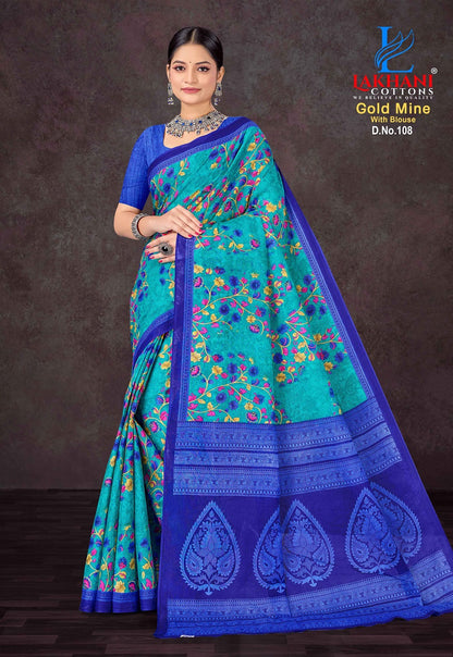 Gold Mine Lakhani Cotton Sarees Supplier Gujarat