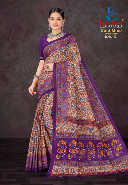 Gold Mine Lakhani Cotton Sarees Supplier Gujarat