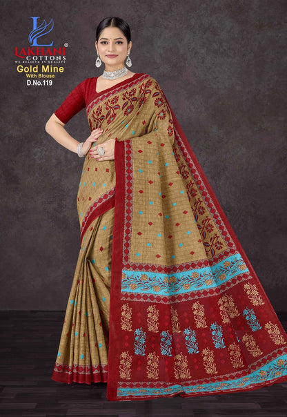 Gold Mine Lakhani Cotton Sarees Supplier Gujarat