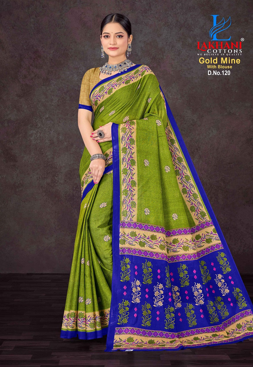 Gold Mine Lakhani Cotton Sarees Supplier Gujarat