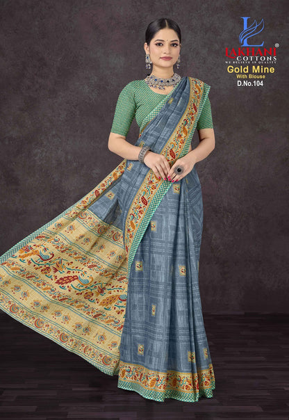 Gold Mine Lakhani Cotton Sarees Supplier Gujarat