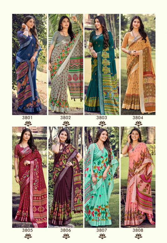 Gold Stone Vol 1 Vinamra Lilen Sarees Supplier India