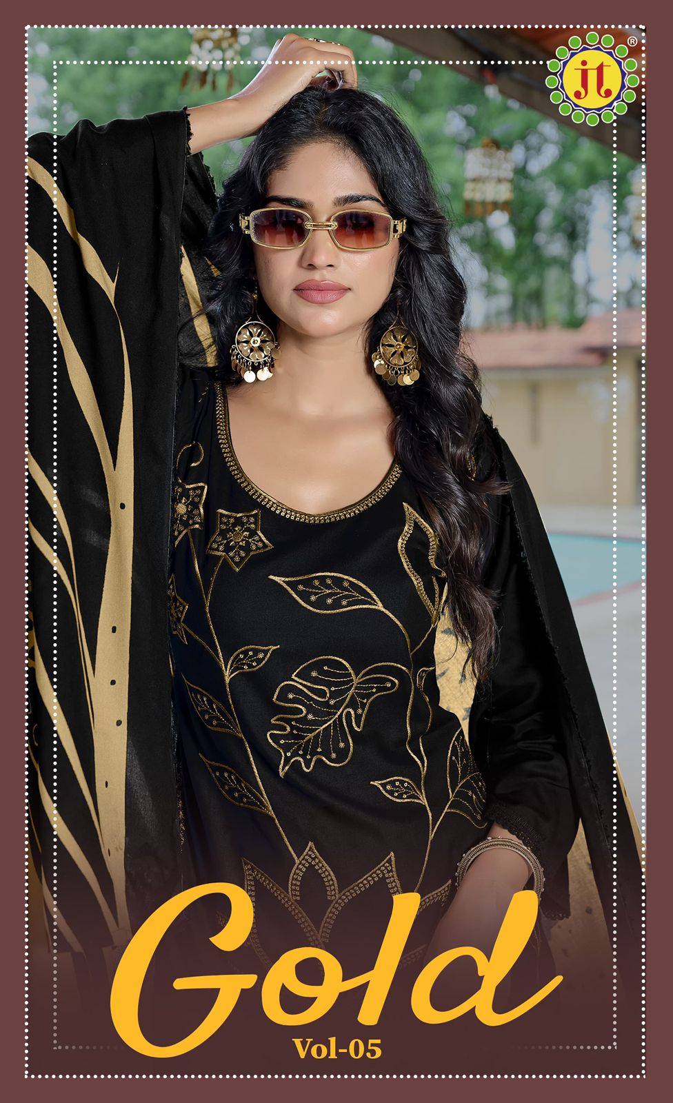 Gold Vol 5 Black Special Jt Rayon Pant Style Suits Manufacturer Gujarat