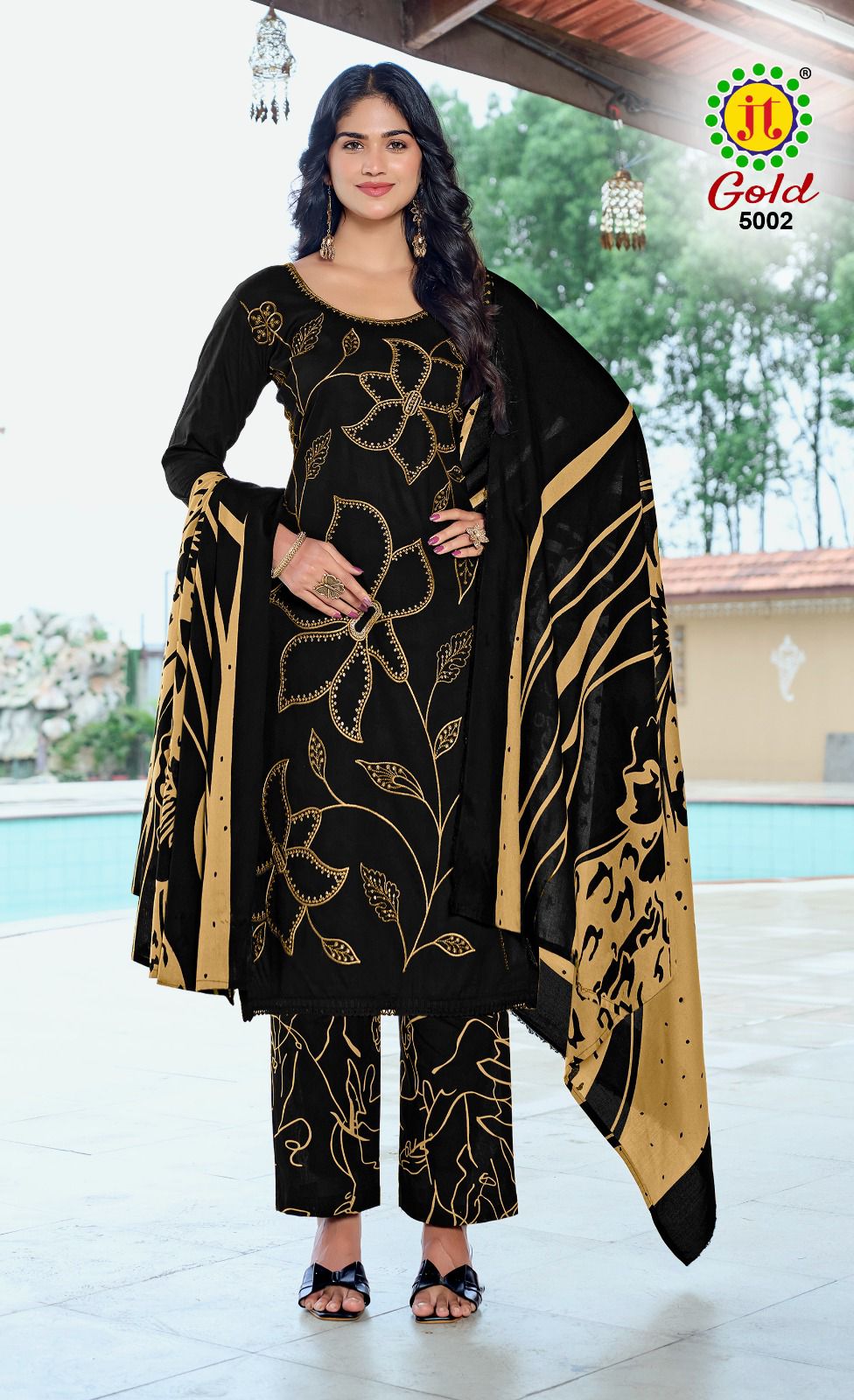 Gold Vol 5 Black Special Jt Rayon Pant Style Suits Manufacturer Gujarat