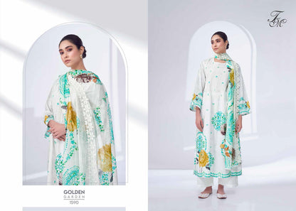 गोल्डन गार्डन टीएम कॉटन लॉन पैंट स्टाइल सूट