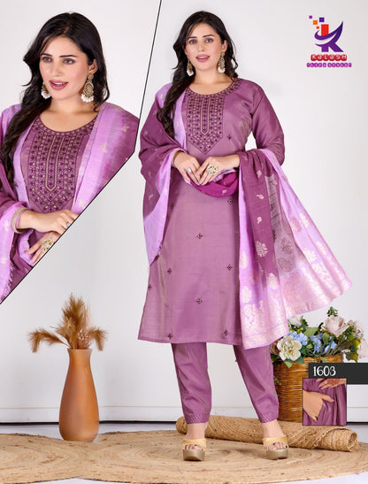 Golden Blush Mlm Kalash Lifestyle Roman Readymade Pant Style Suits Wholesale Price