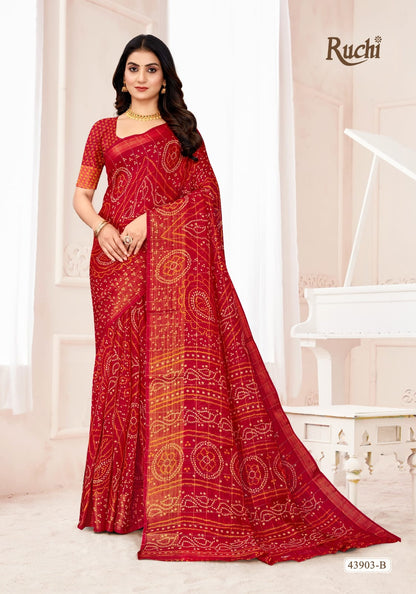 Golden Checks Ruchi Linen Silk Sarees Manufacturer Gujarat