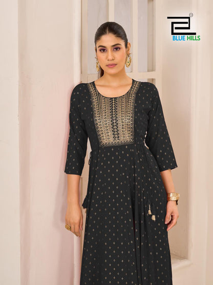Golden Duck Blue Hills Rayon 14Kg Anarkali Kurtis Wholesaler India